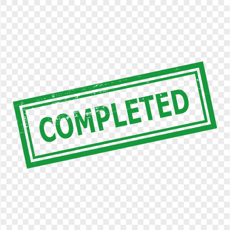 HD Green Completed Stamp PNG