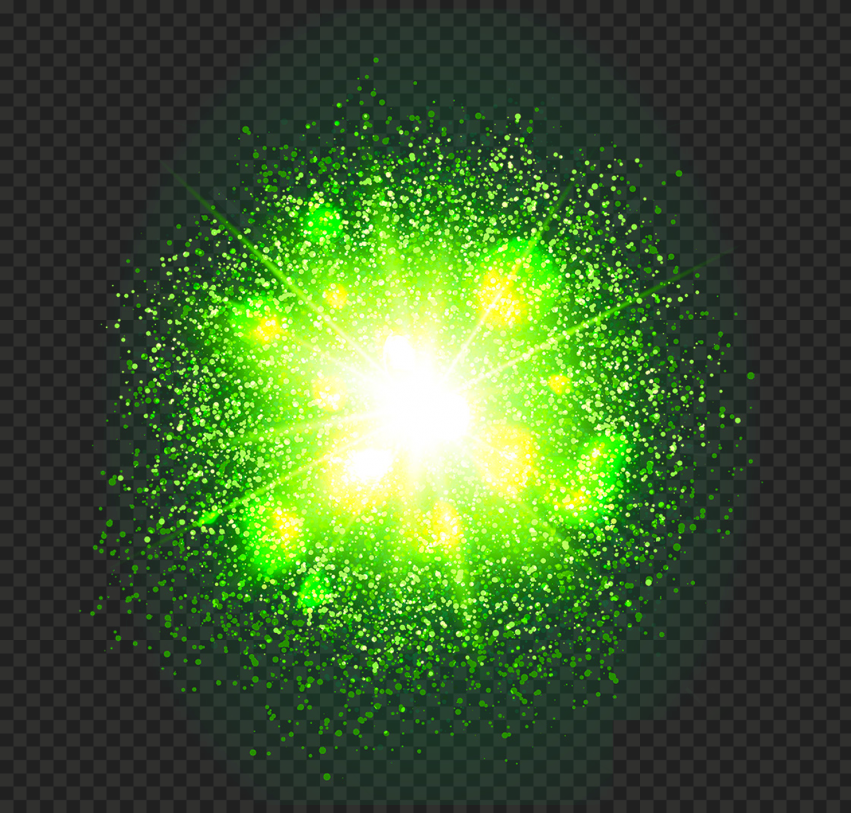 HD Green Energy Glowing Light Blast Ball Explosion PNG | Citypng
