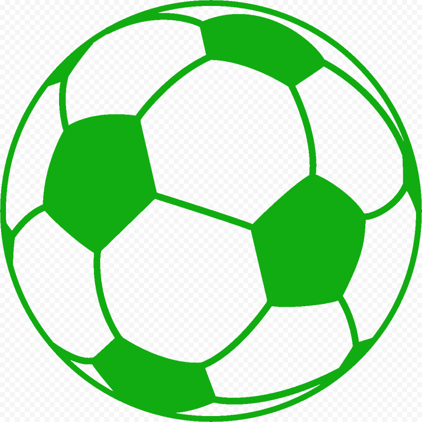 HD Green Football Outline Ball Icon PNG | Citypng
