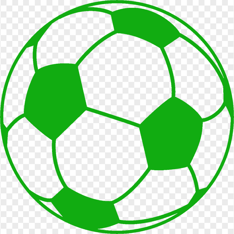 HD Green Football Outline Ball Icon PNG