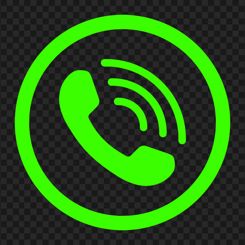 HD Green Lime Round Circle Phone Icon PNG
