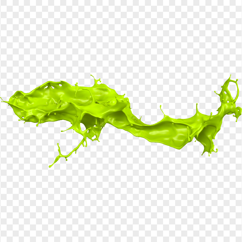 HD Green Liquid Paint Splash PNG