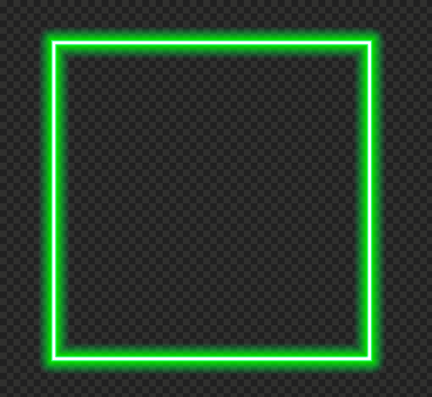 HD Green Neon Border Frame PNG Citypng