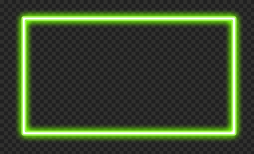 HD Green Neon Frame Transparent PNG Citypng