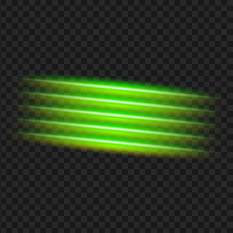 HD Green Neon Light Lines Effect PNG