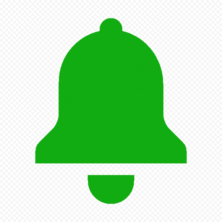 HD Green Notification Bell Icon Transparent PNG
