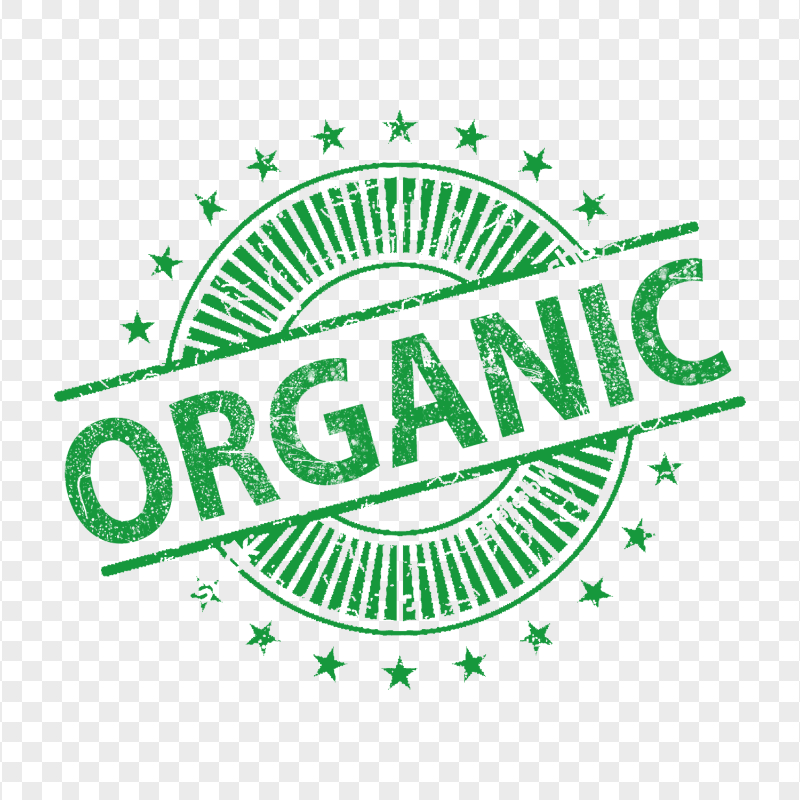 HD Green Organic Round Stamp PNG