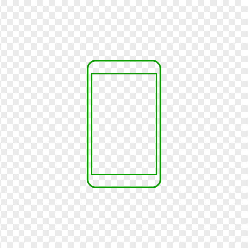 HD Green Outline Modern Smartphone Icon Transparent PNG