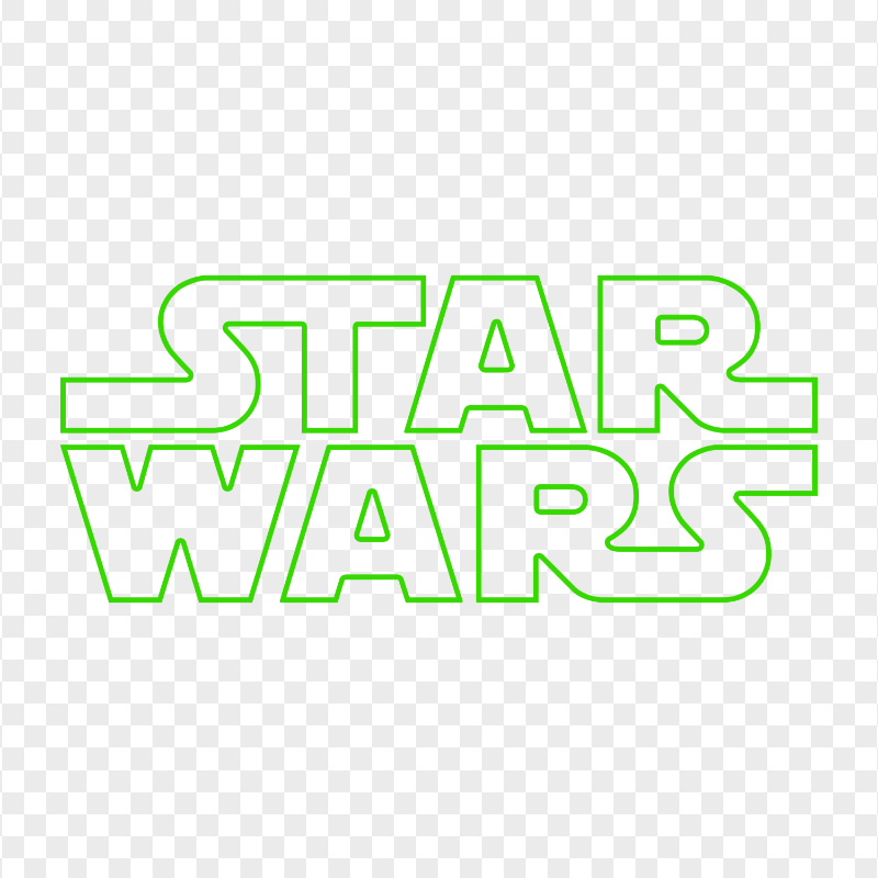 HD Green Outline Star Wars Logo PNG