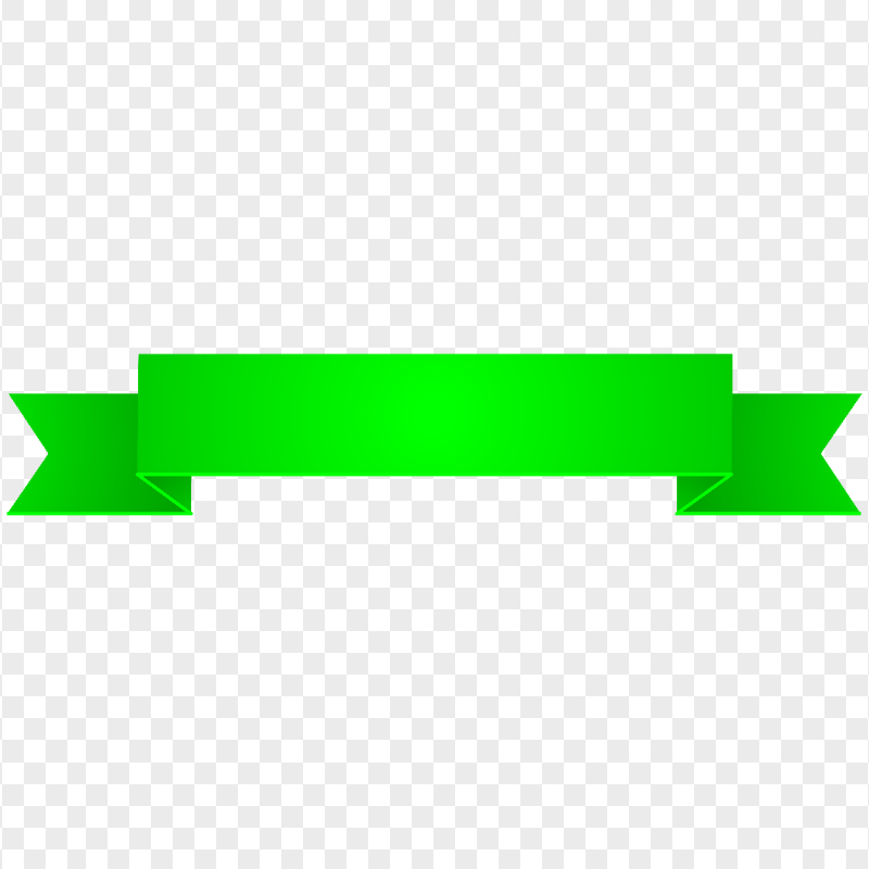 HD Green Ribbon Banner Illustration PNG