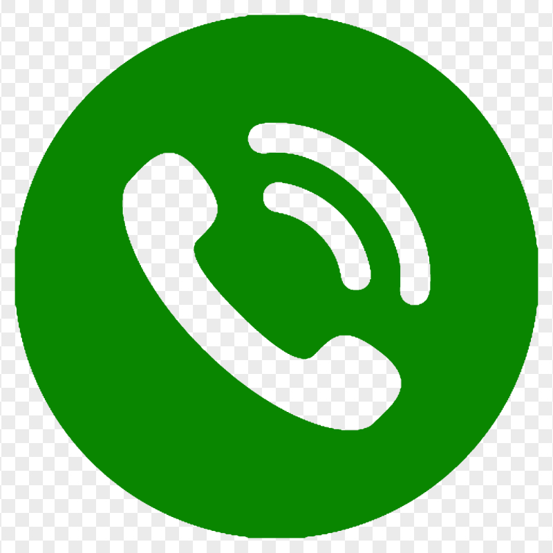 HD Green Round Circle Phone Icon Transparent PNG