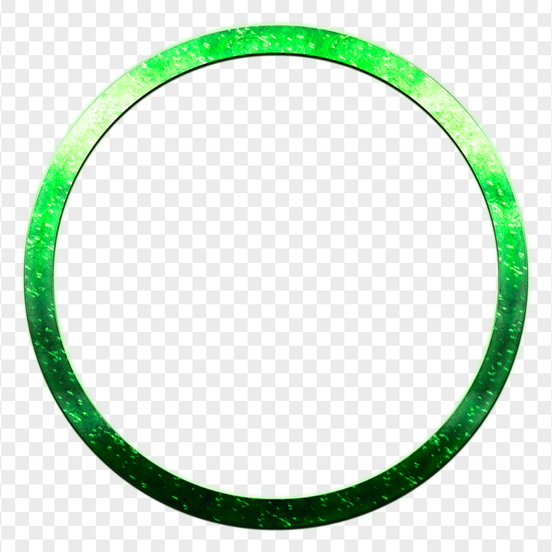 HD Green Round Circle Ring Frame Transparent PNG