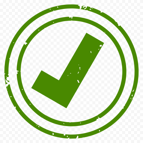 HD Green Round Yes Tick Check Mark Stamp Transparent PNG | Citypng