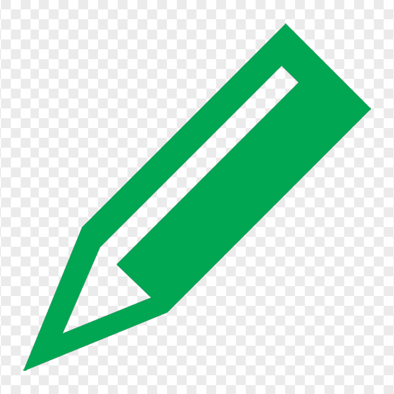 HD Green Short Pencil Icon PNG