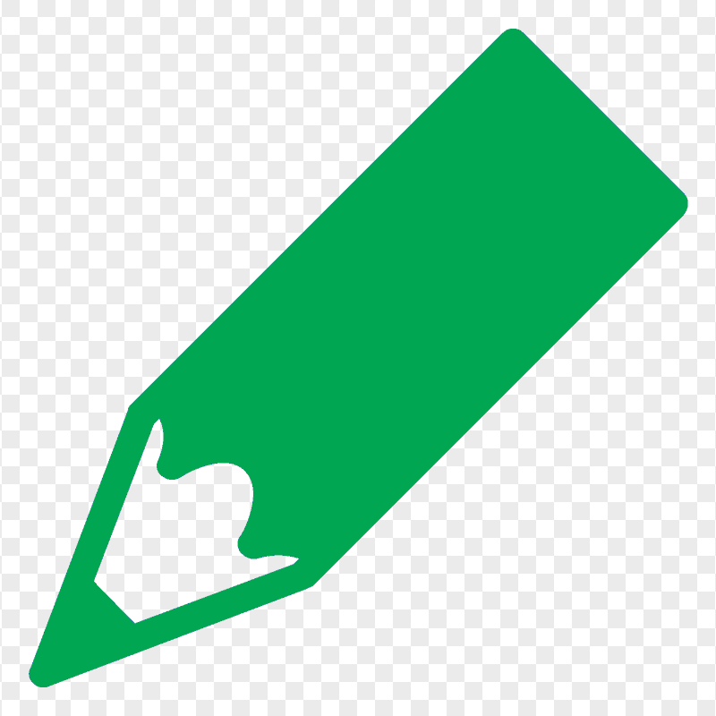 HD Green Short Pencil Icon PNG