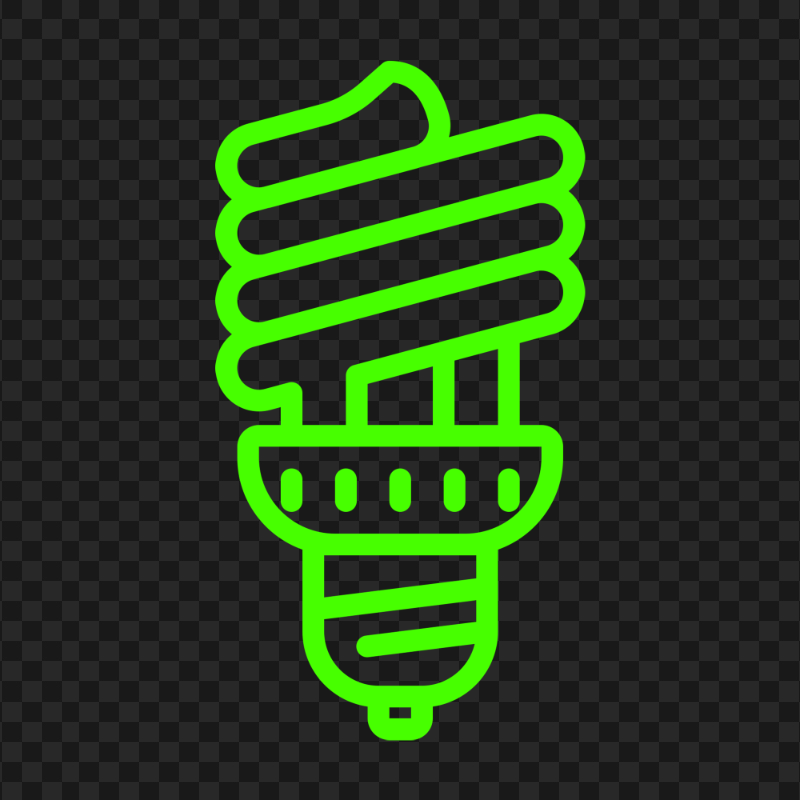 HD Green Spiral Bulb Icon PNG