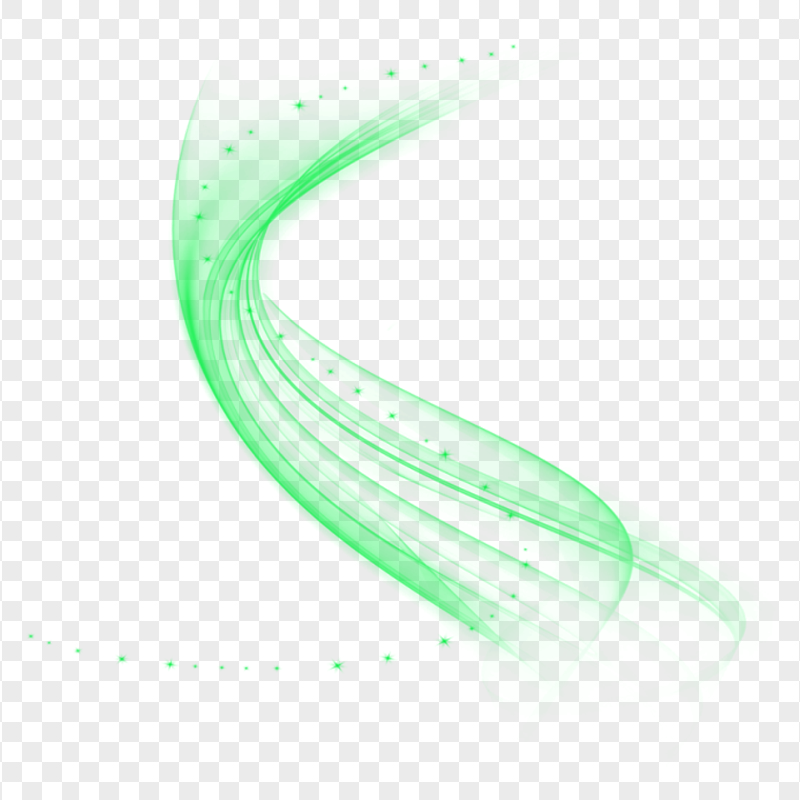 HD Green Wave Line Abstract PNG