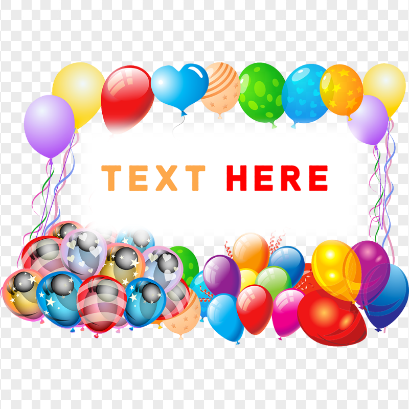 HD Greeting Card  Balloons Template Illustration PNG