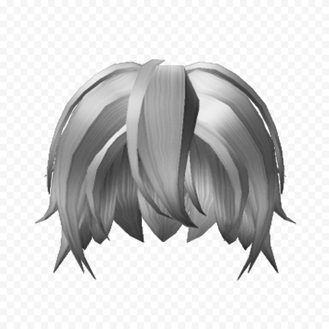 HD Grey Anime Hair PNG | Citypng