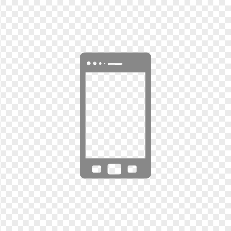 HD Grey Cell Phone Icon Transparent PNG