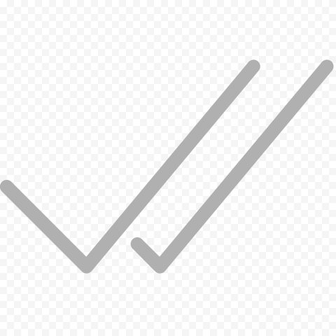 HD Grey Double Tick Check Mark Icon WhatsApp PNG