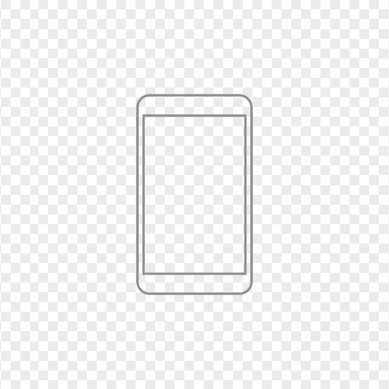 HD Grey Outline Modern Smartphone Icon Transparent PNG