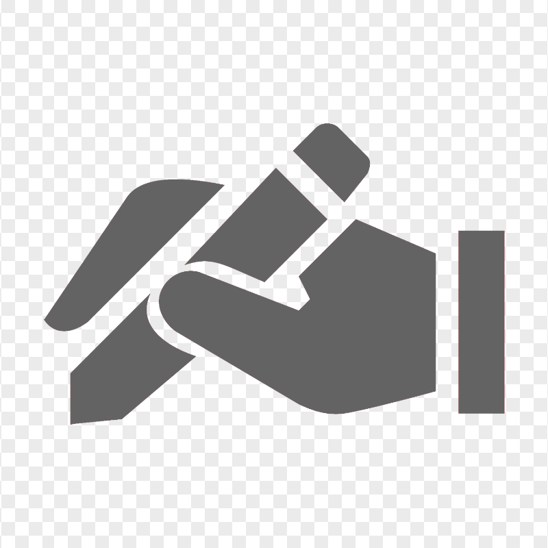 HD Grey Pencil on Hand Icon PNG