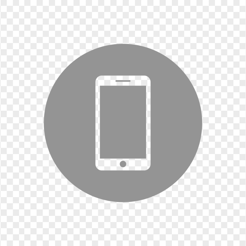 HD Grey Round Circle Modern Smartphone Icon Transparent PNG