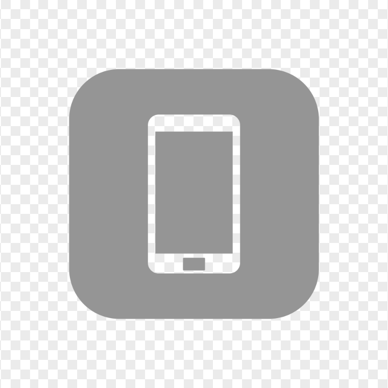 HD Grey Square Modern Smartphone Icon Transparent PNG