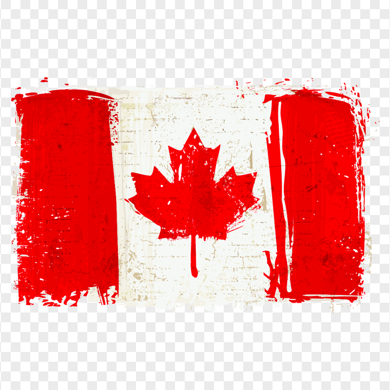 HD Grunge Canadian Flag PNG