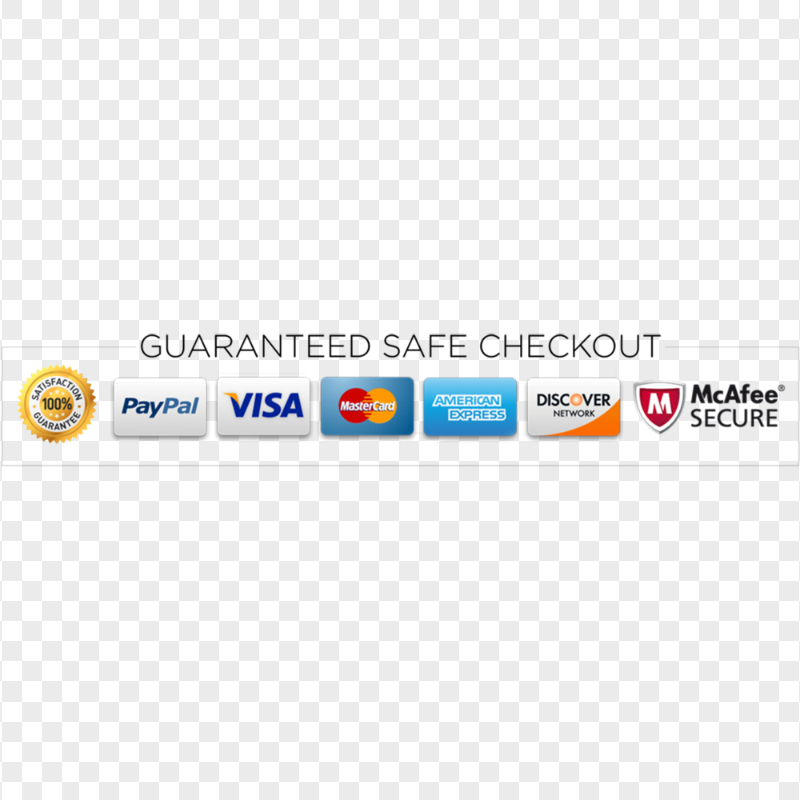 HD Guaranteed Safe Checkout Payments Badge Icons