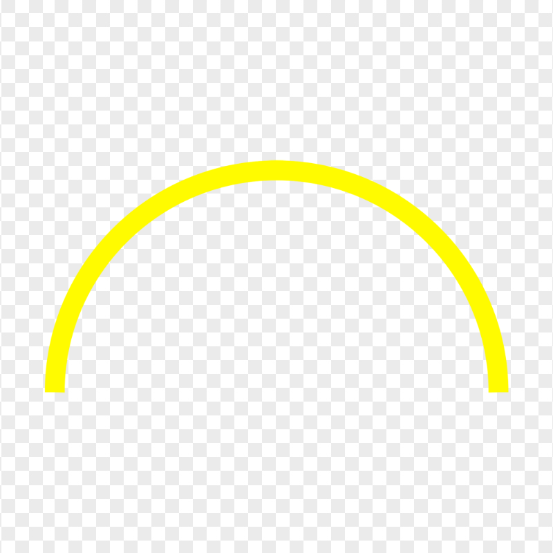 HD Half Semi Circle Border Yellow Frame PNG