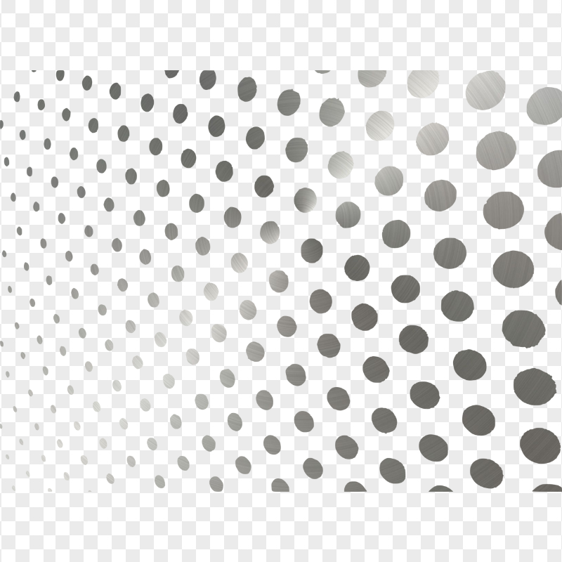 HD Halftone Silver Polka Dots Abstract PNG
