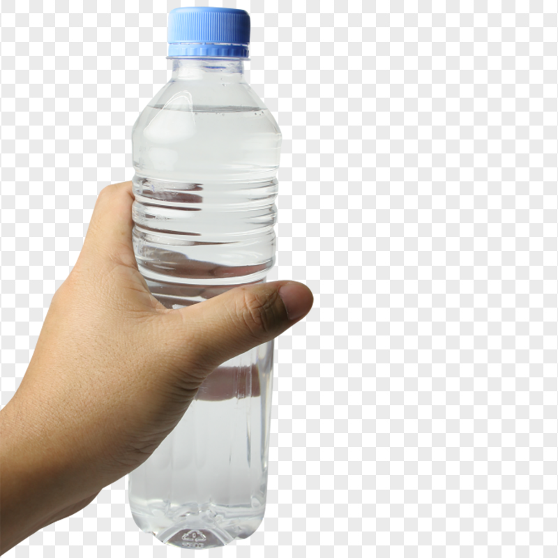 HD Hand Holding Water Plastic Bottle PNG