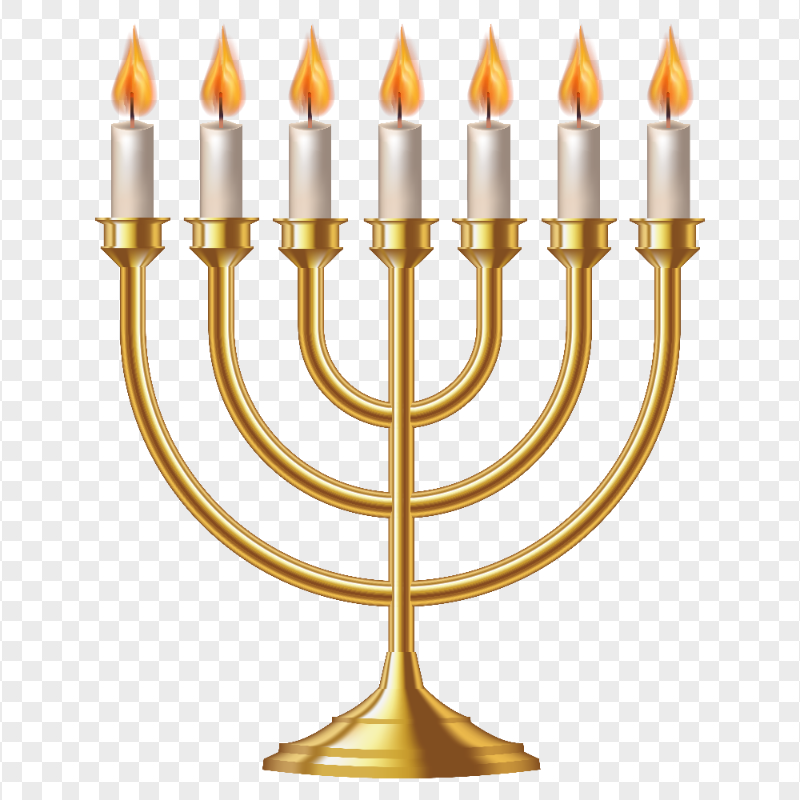 HD Hanukkah Menorah Candles Holder Illustration PNG