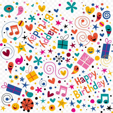 Hd Happy Birthday Pattern Background Png Citypng