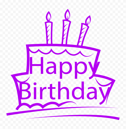 Hd Happy Birthday Purple Logo Png Citypng