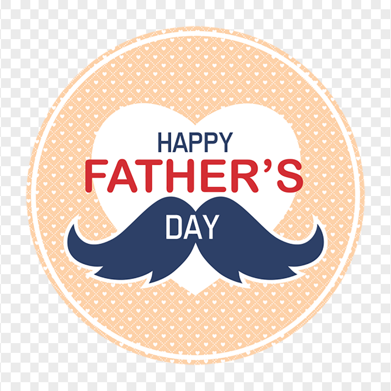 HD Happy Father's Day Round Logo Design PNG