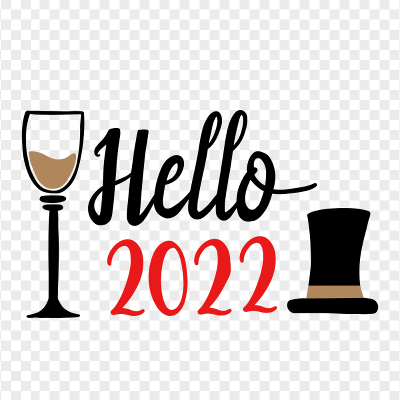 HD Hello 2022 Happy New Year Illustration PNG