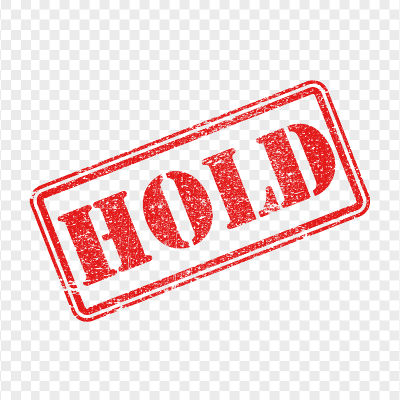 HD Hold Rectangle Red Word Stamp PNG