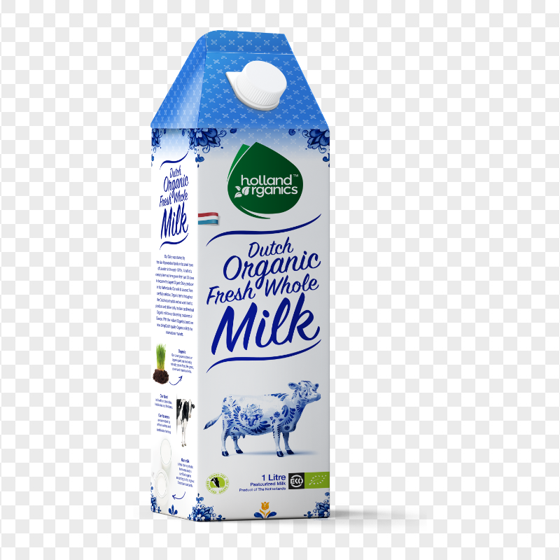 HD Holland Organics Organic Milk Box PNG