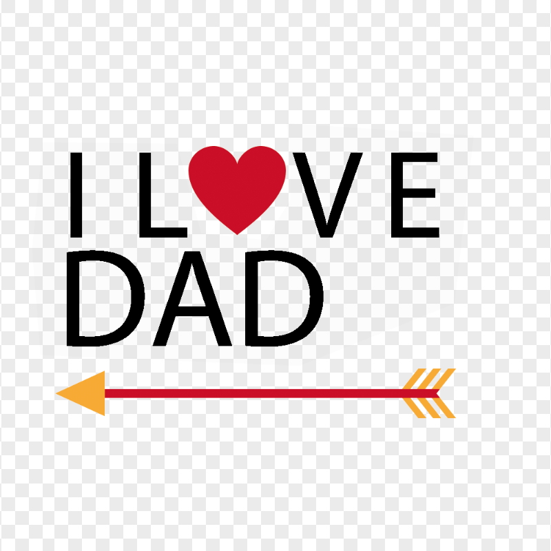 HD I Love You Dad Text Transparent Background