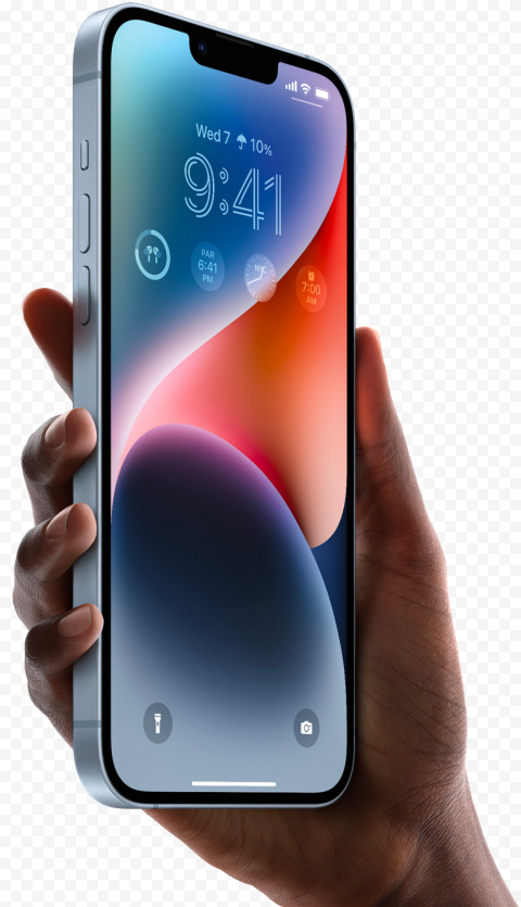 HD iPhone 14 Plus On Hand PNG