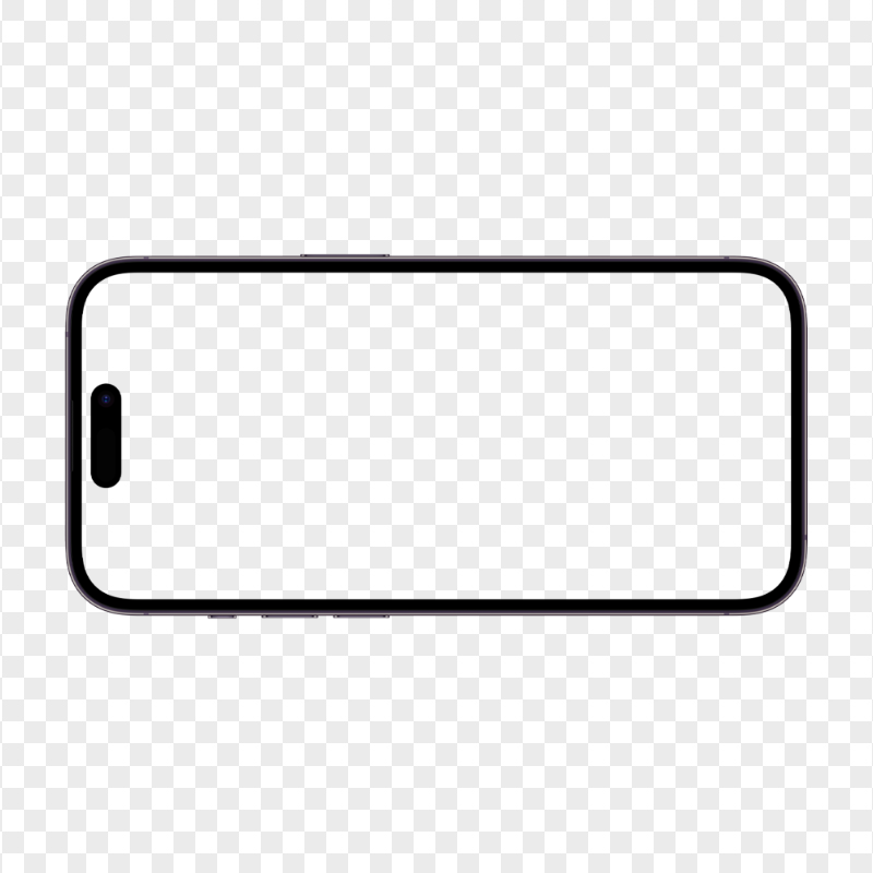 HD iPhone 14 Pro Landscape Mockup PNG