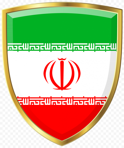 HD Iranian Flag Gold Shield Shape Icon PNG | Citypng