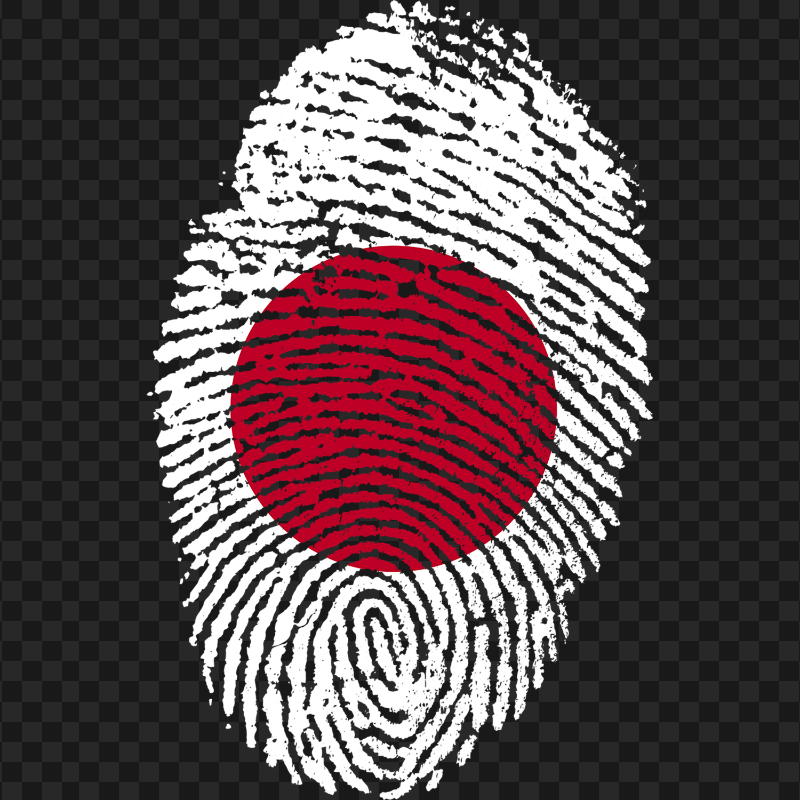 HD Japan Flag Fingerprint Transparent PNG