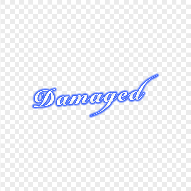 HD Joker Damaged Word Text Blue Neon Style PNG