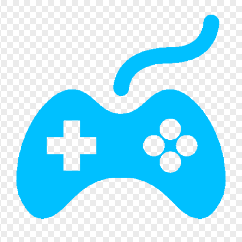 HD Joystick Game Controller Blue Icon Transparent PNG