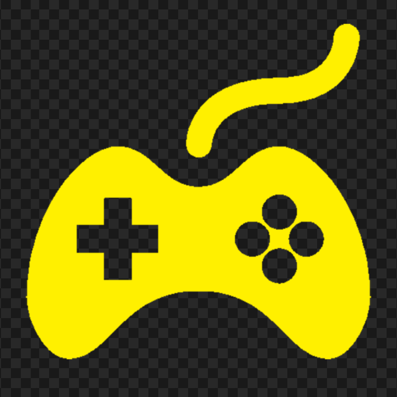 HD Joystick Game Controller Yellow Icon Transparent PNG
