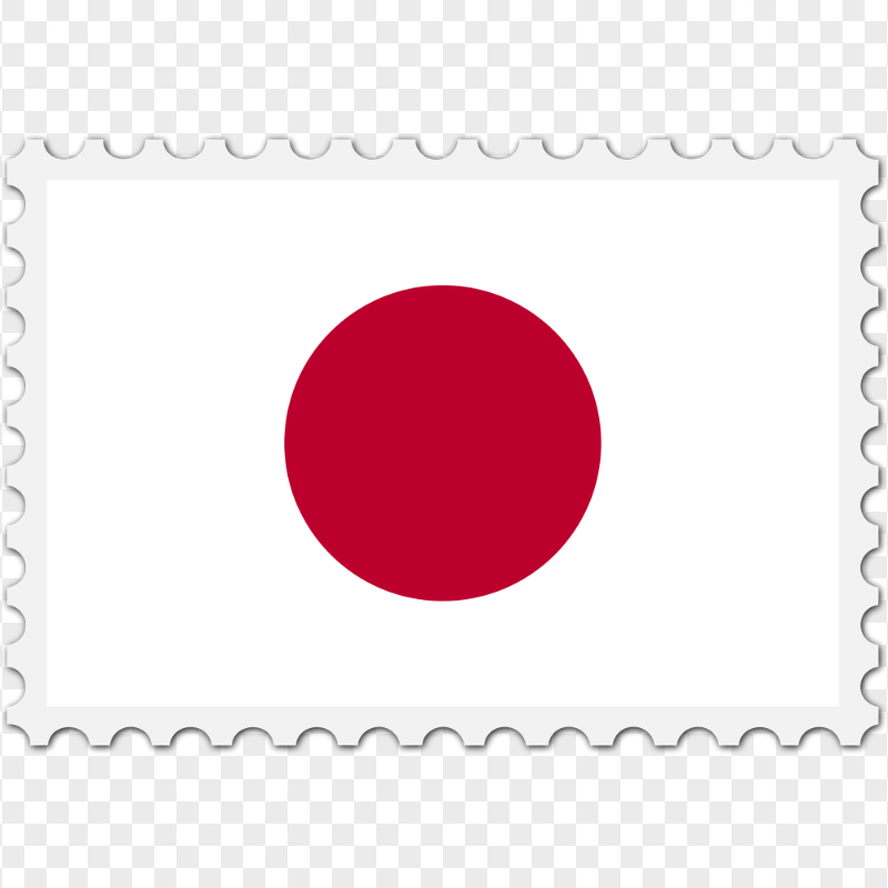 HD JPN Japan Flag Postage Stamp PNG